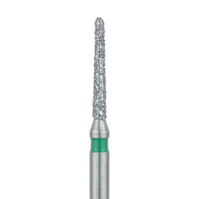 Round End Taper Chamfer Diamond Bur, 1.2mm Ø, Coarse, FG - 850G-012-FG - Avtec Dental