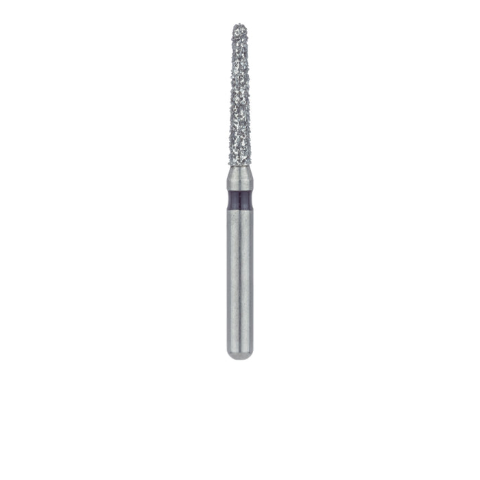 Round End Taper Chamfer Diamond Bur, 1.4mm Ø, Super Coarse, SS - 850H-014-SS - Avtec Dental