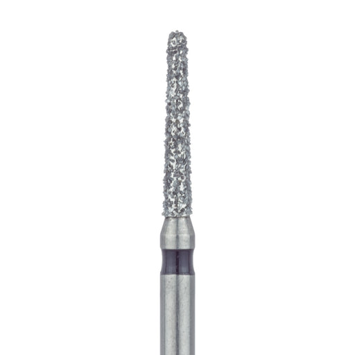 Round End Taper Chamfer Diamond Bur, 1.4mm Ø, Super Coarse, SS - 850H-014-SS - Avtec Dental