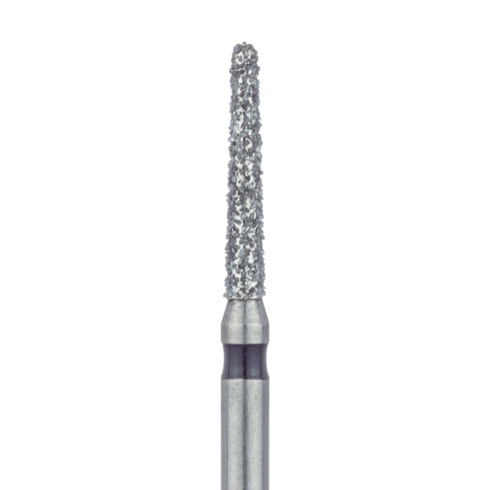 Round End Taper Chamfer Diamond Bur, 1.4mm Ø, Super Coarse, SS - 850H-014-SS - Avtec Dental