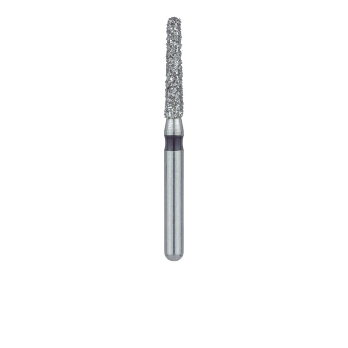 Round End Taper Chamfer Diamond Bur, 1.6mm Ø, Super Coarse, SS - 850H-016-SS - Avtec Dental