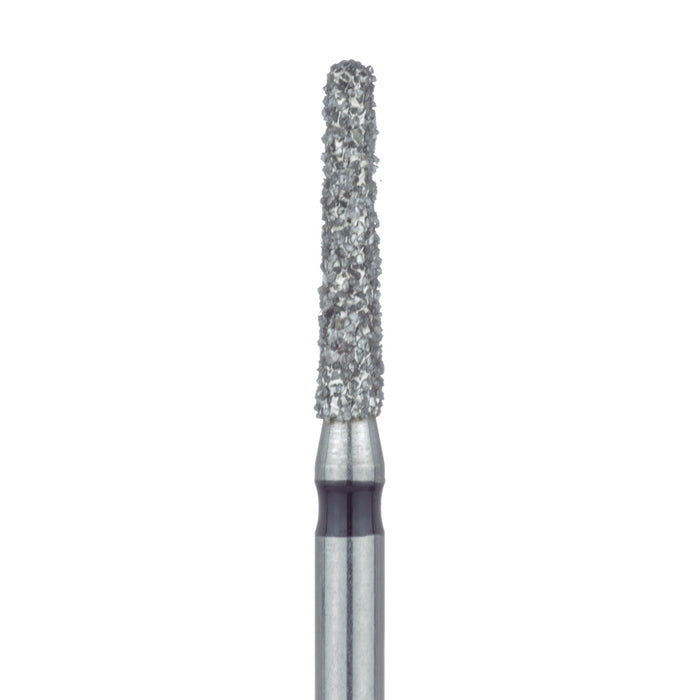 Round End Taper Chamfer Diamond Bur, 1.6mm Ø, Super Coarse, SS - 850H-016-SS - Avtec Dental