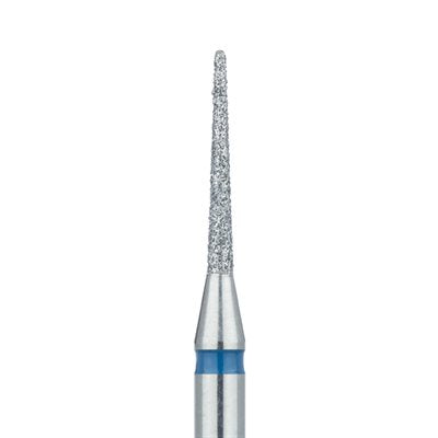 Long Round End Taper Chamfer Diamond Bur, 1.2mm Ø, Medium, HP - 852-012-HP - Avtec Dental