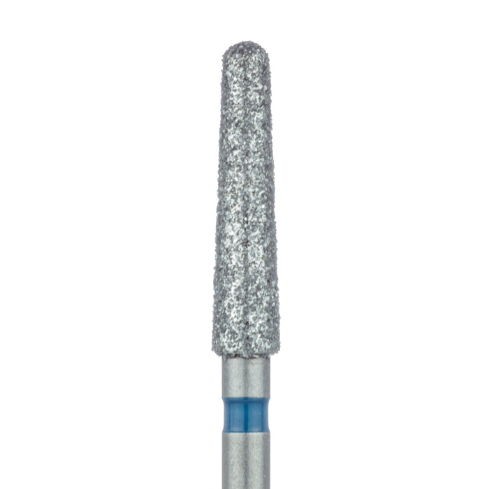 Long Round End Taper Chamfer Diamond Bur, 2.3mm Ø, Medium, FG - 852-023-FG - Avtec Dental