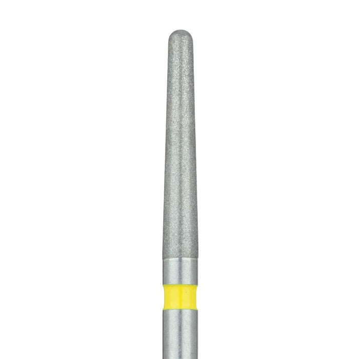 Long Round End Taper Chamfer Diamond Bur, 1.6mm Ø, Extra Fine, FG - 852C-016-FG - Avtec Dental