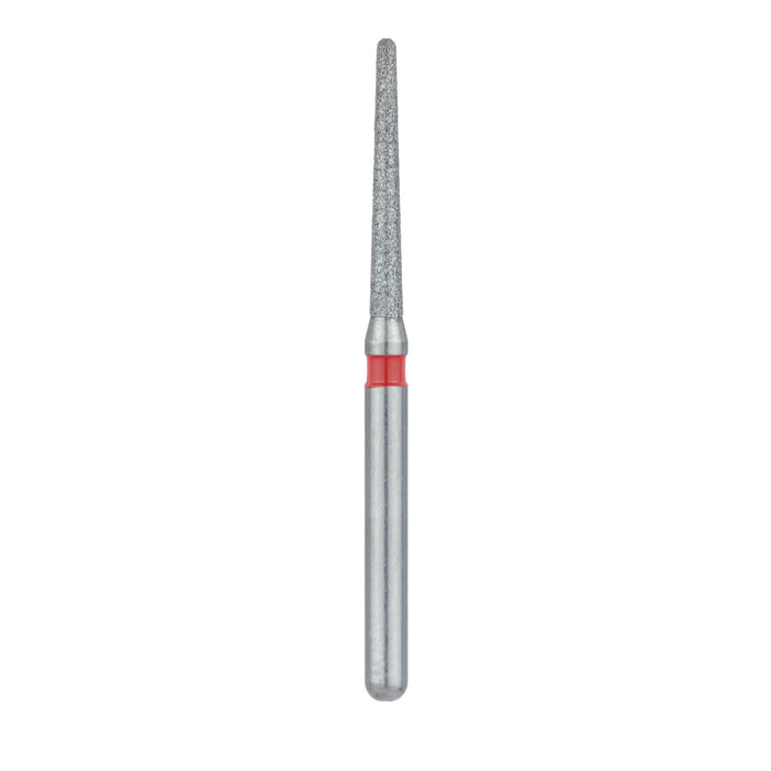 Long Round End Taper Chamfer Diamond Bur, 1.2mm Ø, Fine, FG - 852F-012-FG - Avtec Dental
