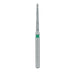 Long Round End Taper Chamfer Diamond Bur, 1.2mm Ø, Coarse, FG - 852G-012-FG - Avtec Dental