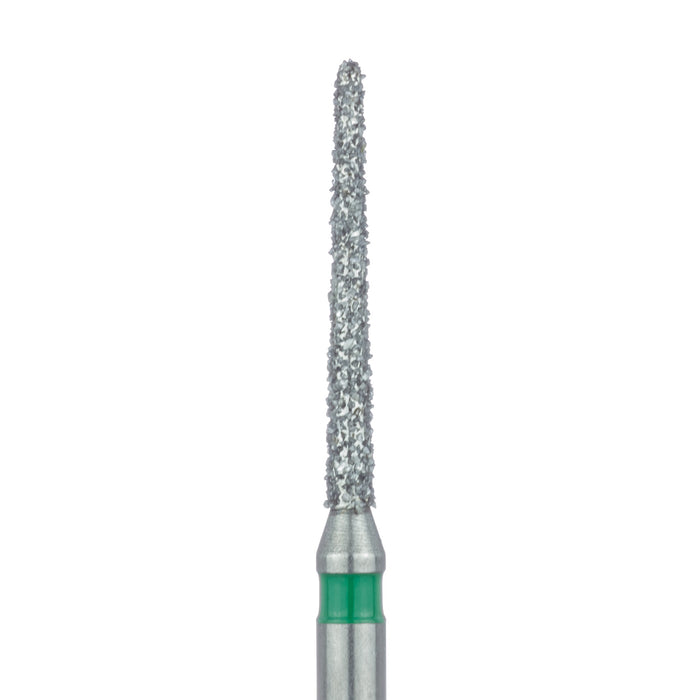 Long Round End Taper Chamfer Diamond Bur, 1.2mm Ø, Coarse, FG - 852G-012-FG - Avtec Dental
