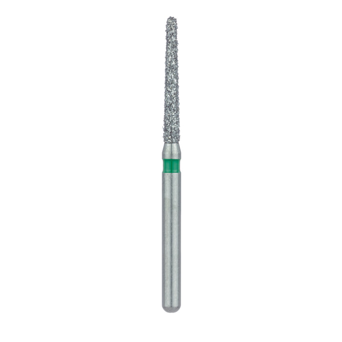 Long Round End Taper Chamfer Diamond Bur, 1.4mm Ø, Coarse, FG - 852G-014-FG - Avtec Dental