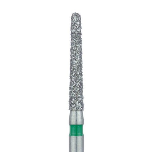 Long Round End Taper Chamfer Diamond Bur, 1.6mm Ø, Coarse, FG - 852G-016-FG - Avtec Dental