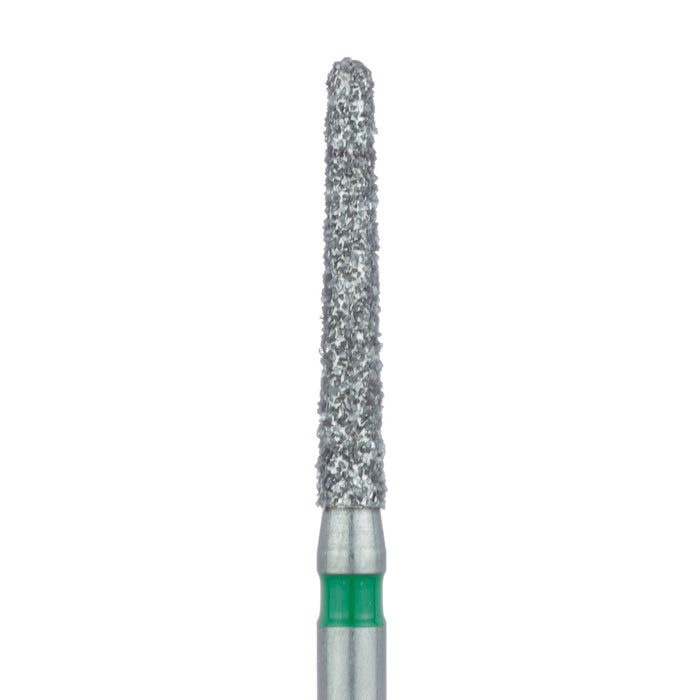 Long Round End Taper Chamfer Diamond Bur, 1.6mm Ø, Coarse, FG - 852G-016-FG - Avtec Dental