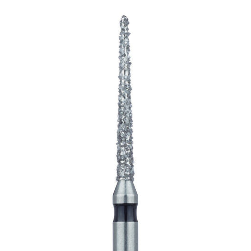 Long Round End Taper Chamfer Diamond Bur, 1.2mm Ø, Super Coarse, FG - 852H-012-FG - Avtec Dental