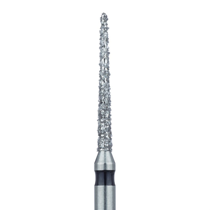 Long Round End Taper Chamfer Diamond Bur, 1.2mm Ø, Super Coarse, FG - 852H-012-FG - Avtec Dental