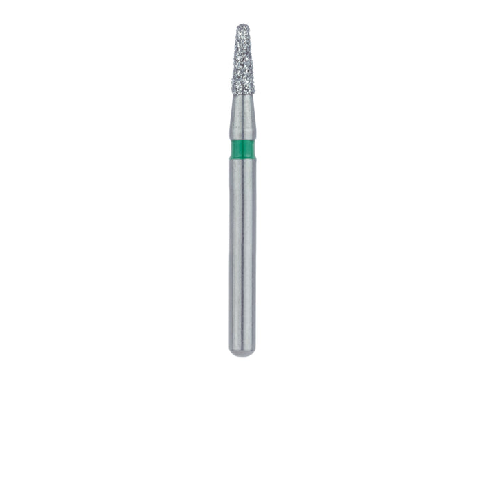 Short Round End Taper Chamfer Diamond Bur, 1.6mm Ø, Coarse, FG - 855G-016-FG - Avtec Dental