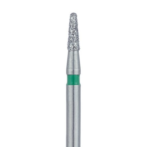 Short Round End Taper Chamfer Diamond Bur, 1.6mm Ø, Coarse, FG - 855G-016-FG - Avtec Dental