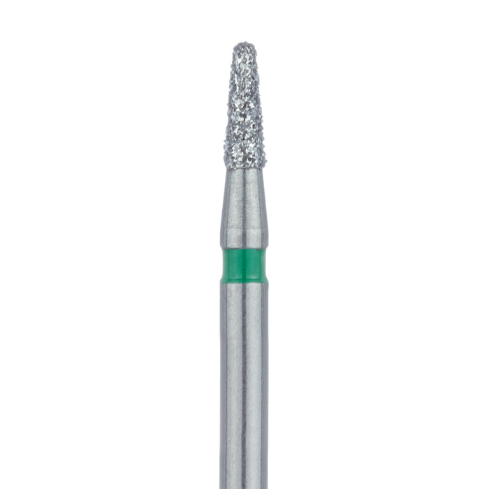 Short Round End Taper Chamfer Diamond Bur, 1.6mm Ø, Coarse, FG - 855G-016-FG - Avtec Dental