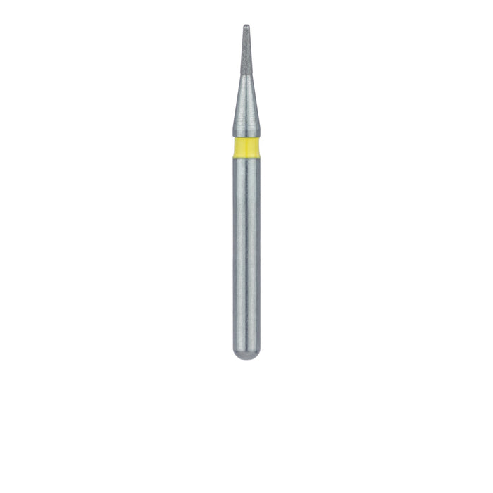 Short Round End Taper Chamfer Diamond Bur, 0.7mm Ø, Extra Fine, FG - 855LC-007-FG - Avtec Dental