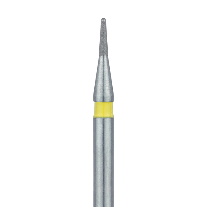 Short Round End Taper Chamfer Diamond Bur, 0.7mm Ø, Extra Fine, FG - 855LC-007-FG - Avtec Dental