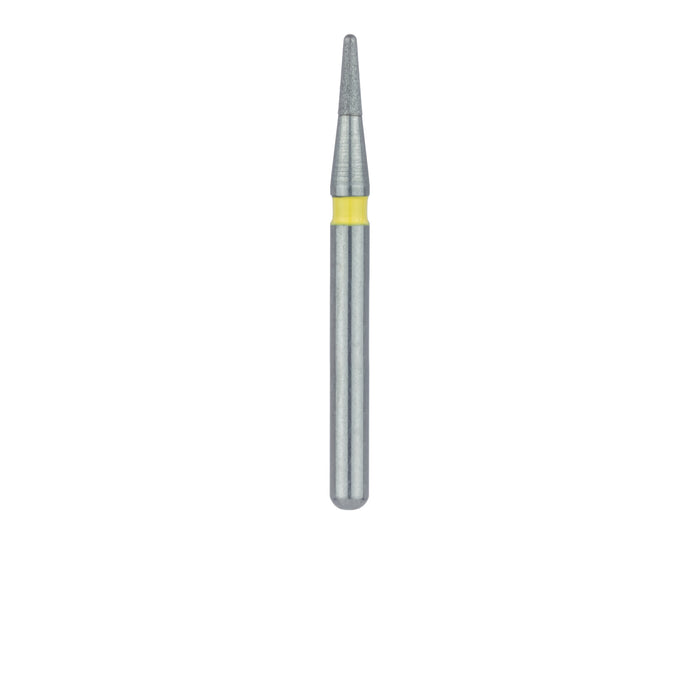 Short Round End Taper Chamfer Diamond Bur, 0.9mm Ø, Extra Fine, FG - 855LC-009-FG - Avtec Dental