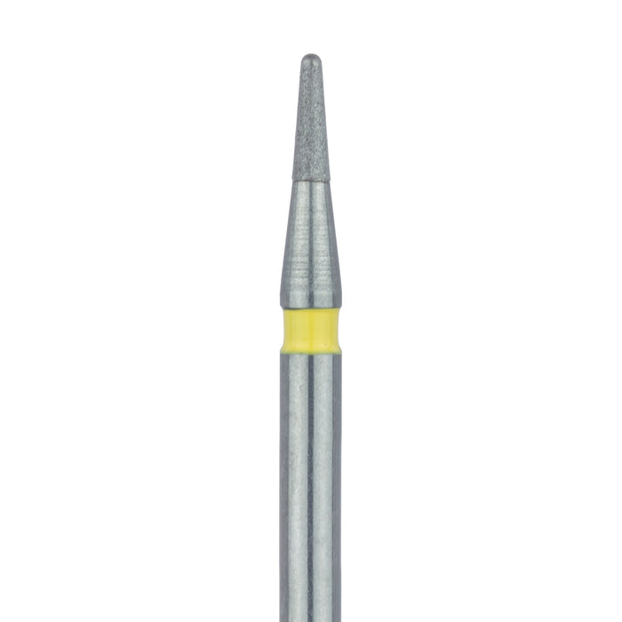 Short Round End Taper Chamfer Diamond Bur, 0.9mm Ø, Extra Fine, FG - 855LC-009-FG - Avtec Dental