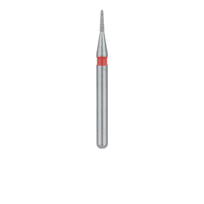 Short Round End Taper Chamfer Diamond Bur, 0.7mm Ø, Fine, FG - 855LF-007-FG - Avtec Dental