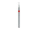 Short Round End Taper Chamfer Diamond Bur, 0.7mm Ø, Fine, FG - 855LF-007-FG - Avtec Dental