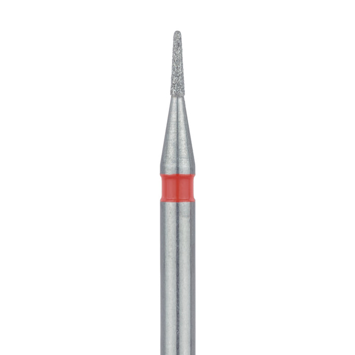 Short Round End Taper Chamfer Diamond Bur, 0.7mm Ø, Fine, FG - 855LF-007-FG - Avtec Dental
