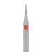 Short Round End Taper Chamfer Diamond Bur, 0.7mm Ø, Fine, FG - 855LF-007-FG - Avtec Dental