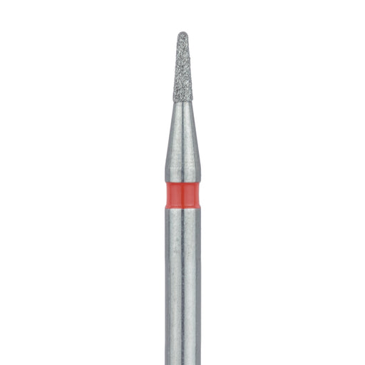 Short Round End Taper Chamfer Diamond Bur, 0.9mm Ø, Fine, FG - 855LF-009-FG - Avtec Dental