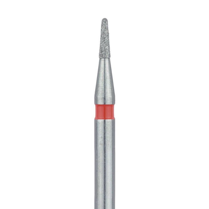 Short Round End Taper Chamfer Diamond Bur, 0.9mm Ø, Fine, FG - 855LF-009-FG - Avtec Dental