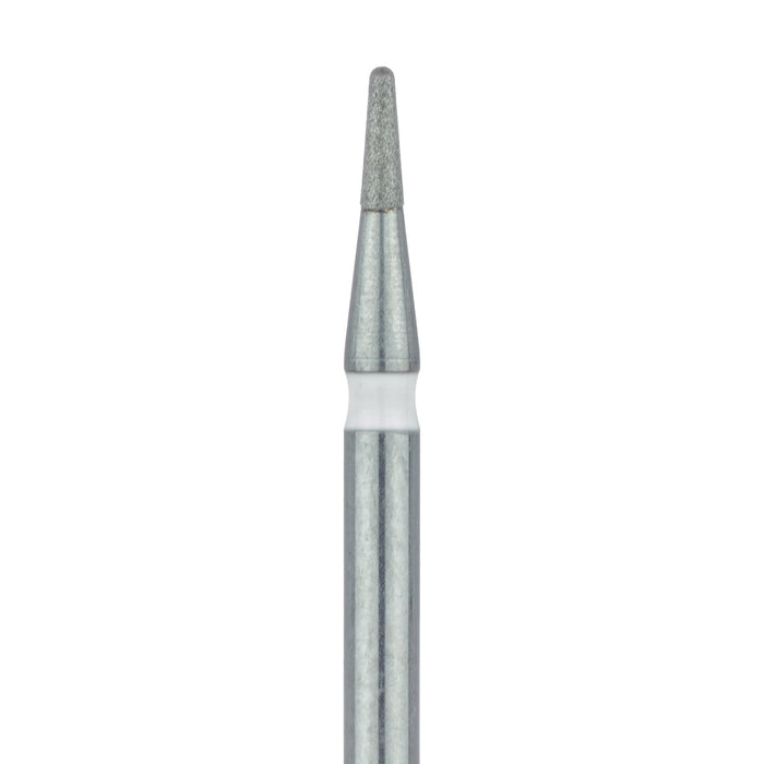 Short Round End Taper Chamfer Diamond Bur, 0.9mm Ø, Ultra Fine, FG - 855LU-009-FG - Avtec Dental