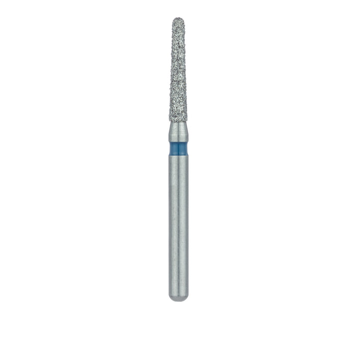 Single-Use Diamond Bur, Sterile, 25 Pack, 1.4mm Ø, Tapered, Round End, 8mm Working Length, Medium, FG - 1114.8M - Avtec Dental
