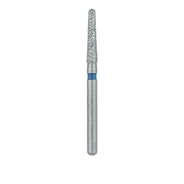 Single-Use Diamond Bur, Sterile, 25 Pack, 1.6mm Ø, Tapered, Round End, 7mm Working Length, Medium, FG - 1116.7M - Avtec Dental