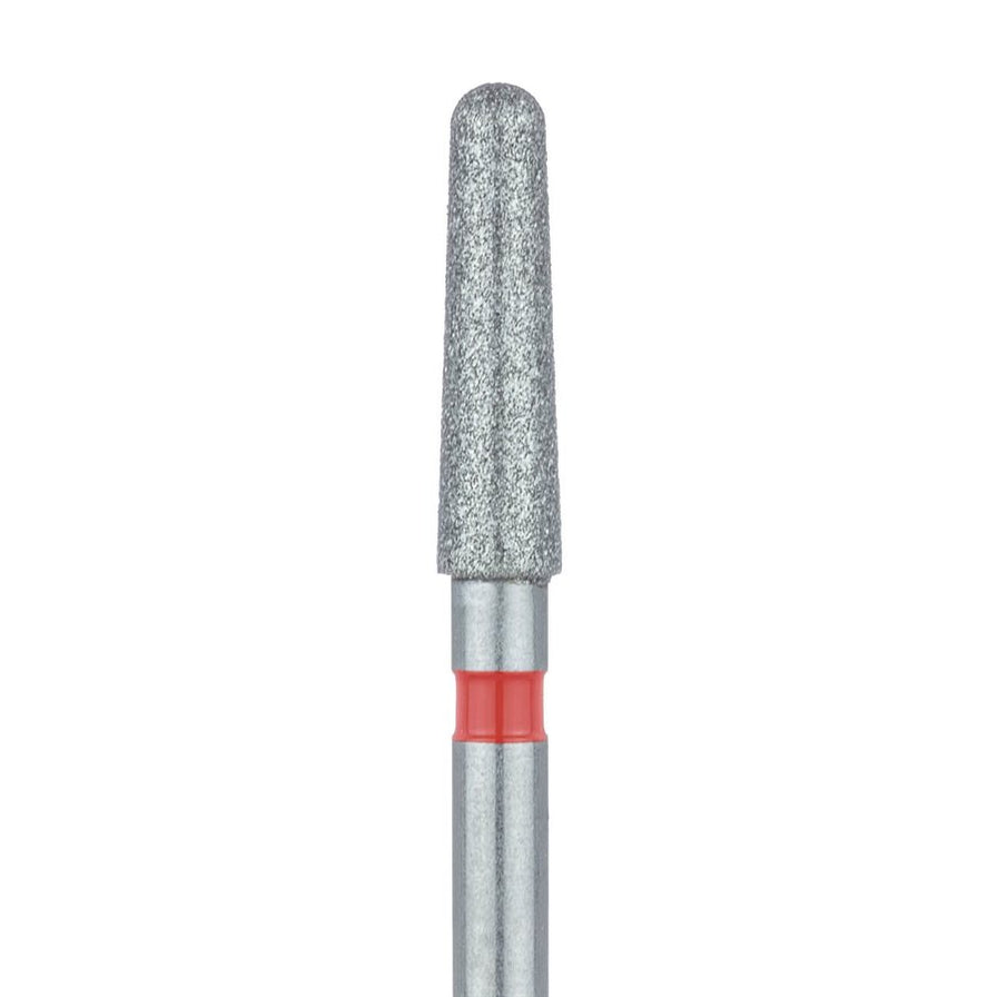 856 Bur Round End Taper Chamfer Diamond Bur, 2.1mm Ø, Fine, FG - 856F-021-FG