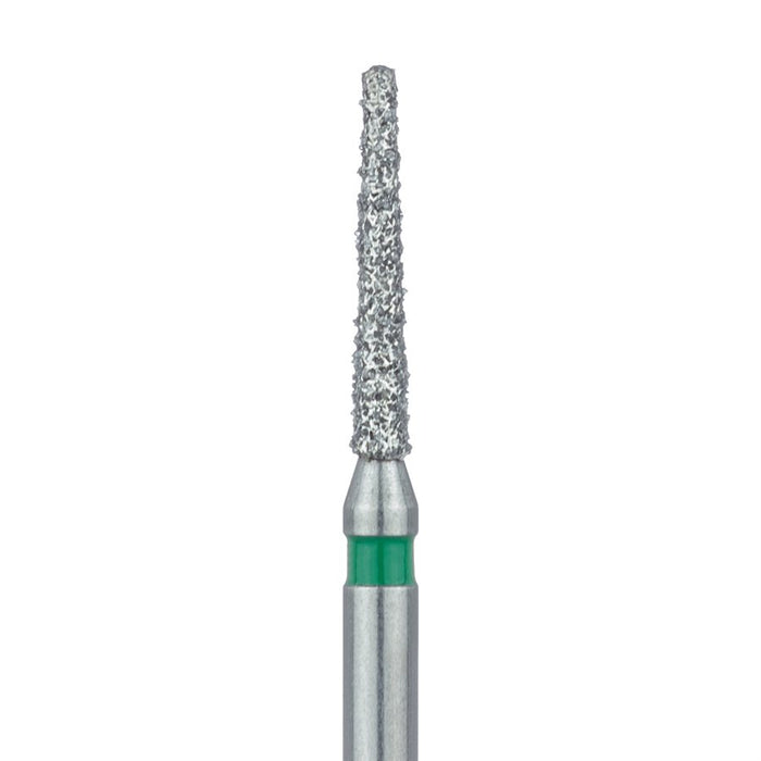 Round End Taper Chamfer Diamond Bur, 1.2mm Ø, Coarse, FG - 856G-012-FG - Avtec Dental