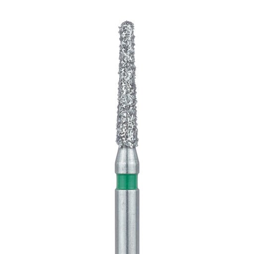 Round End Taper Chamfer Diamond Bur, 1.4mm Ø, Coarse, FG - 856G-014-FG - Avtec Dental