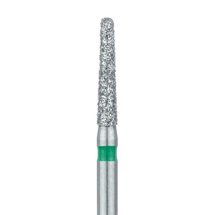 Round End Taper Chamfer Diamond Bur, 1.6mm Ø, Coarse, FG - 856G-016-FG - Avtec Dental
