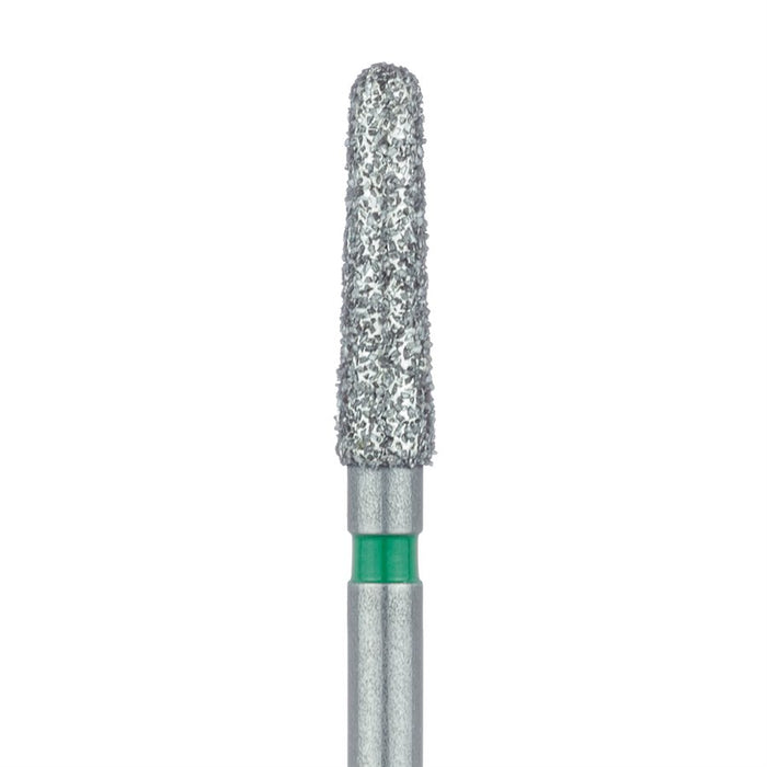 Round End Taper Chamfer Diamond Bur, 2.1mm Ø, Coarse, FG - 856G-021-FG - Avtec Dental