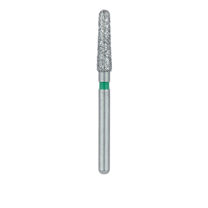 Round End Taper Chamfer Diamond Bur, 2.1mm Ø, Coarse, FG - 856G-021-FG - Avtec Dental