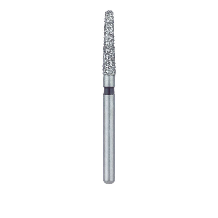 Single-Use Diamond Bur, Sterile, 25 Pack, 1.4mm Ø, Tapered, Round End, 6mm Working Length, Super Coarse, SS - 1114.6CS - Avtec Dental
