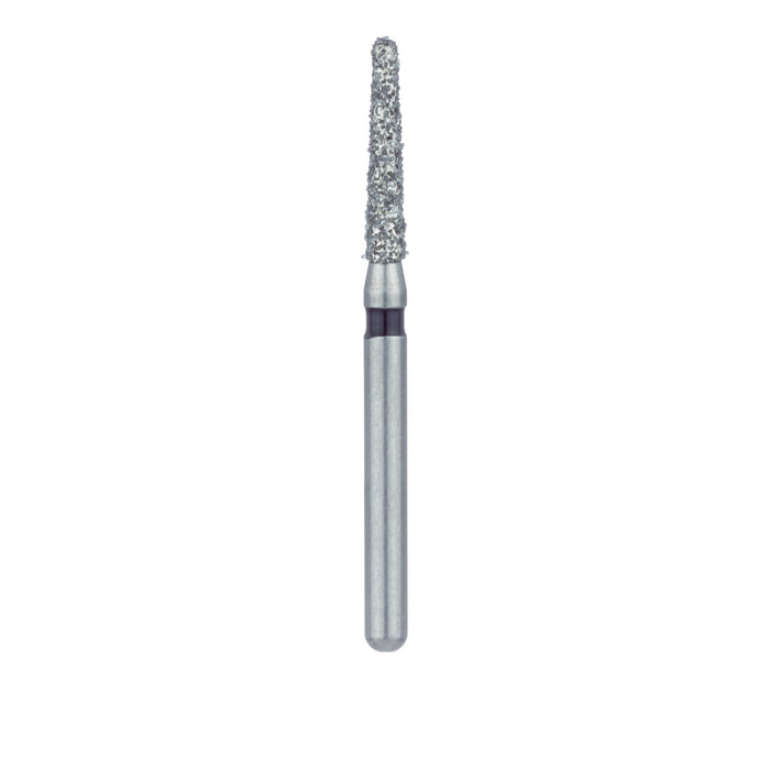 Single-Use Diamond Bur, Sterile, 25 Pack, 1.6mm Ø, Tapered, Round End, 7mm Working Length, Super Coarse, FG - 1116.7C - Avtec Dental