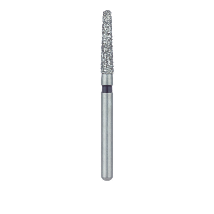Single-Use Diamond Bur, Sterile, 25 Pack, 1.8mm Ø, Tapered, Round End, 7mm Working Length, Super Coarse, FG - 1118.7C - Avtec Dental