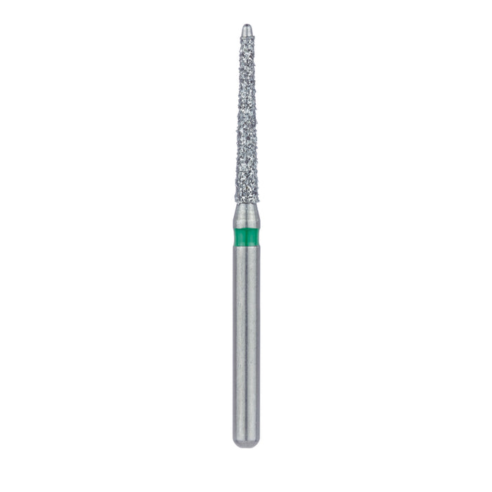 Safe End Diamond Bur Round End Taper, 1.4mm Ø, Coarse, FG - 857G-014-FG - Avtec Dental