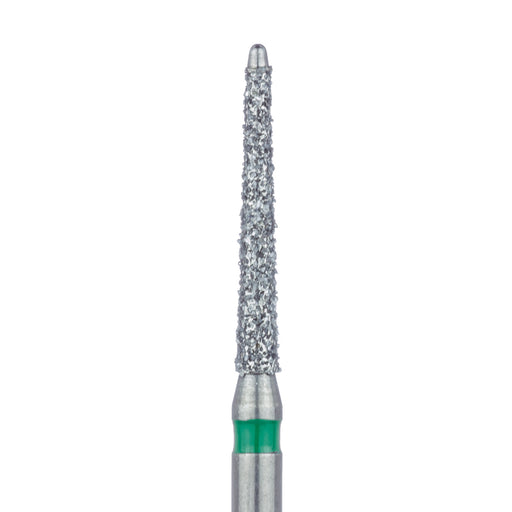 Safe End Diamond Bur Round End Taper, 1.4mm Ø, Coarse, FG - 857G-014-FG - Avtec Dental
