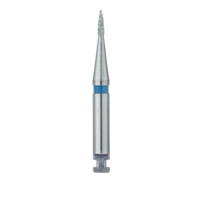 Short Flame Diamond Bur, 1mm Ø, Medium, RA - 860-010-RA - Avtec Dental