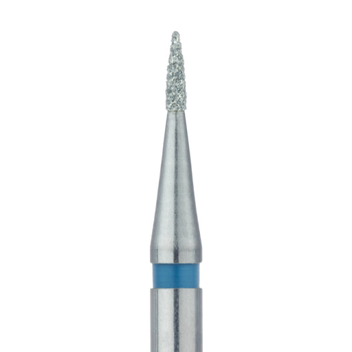 Short Flame Diamond Bur, 1mm Ø, Medium, RA - 860-010-RA - Avtec Dental
