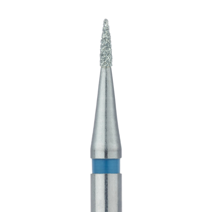Short Flame Diamond Bur, 1mm Ø, Medium, RA - 860-010-RA - Avtec Dental