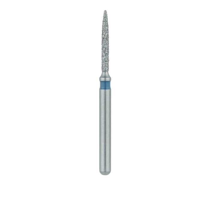 Single-Use Diamond Bur, Sterile, 25 Pack, 1mm Ø, Flame, 8mm Working Length, Medium, FG - 1510.8M - Avtec Dental