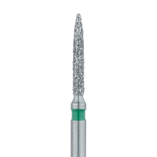 Flame Diamond Bur, 1.2mm Ø, Coarse, SS - 862G-012-SS - Avtec Dental
