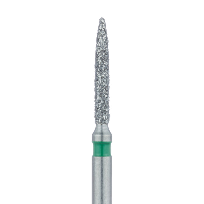 Flame Diamond Bur, 1.2mm Ø, Coarse, SS - 862G-012-SS - Avtec Dental